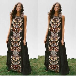 Samant Chauhan Jacaranda Tiered Maxi Dress